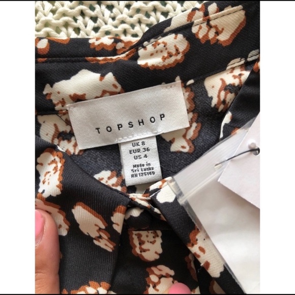 NWT Topshop button down blouse women’s sz 4 - Picture 5 of 6